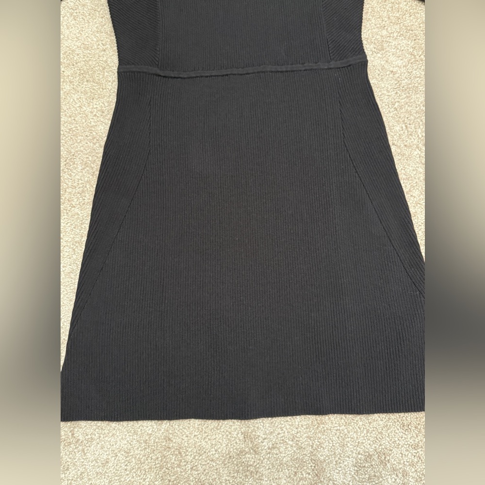 Ganni - Black Knit Dress with Balloon Sleeve - size Medium - LIKE NEW - Picture 13 of 16